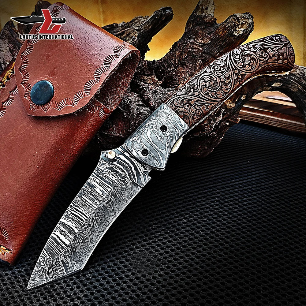 Engraved Mosaic Folding Knives