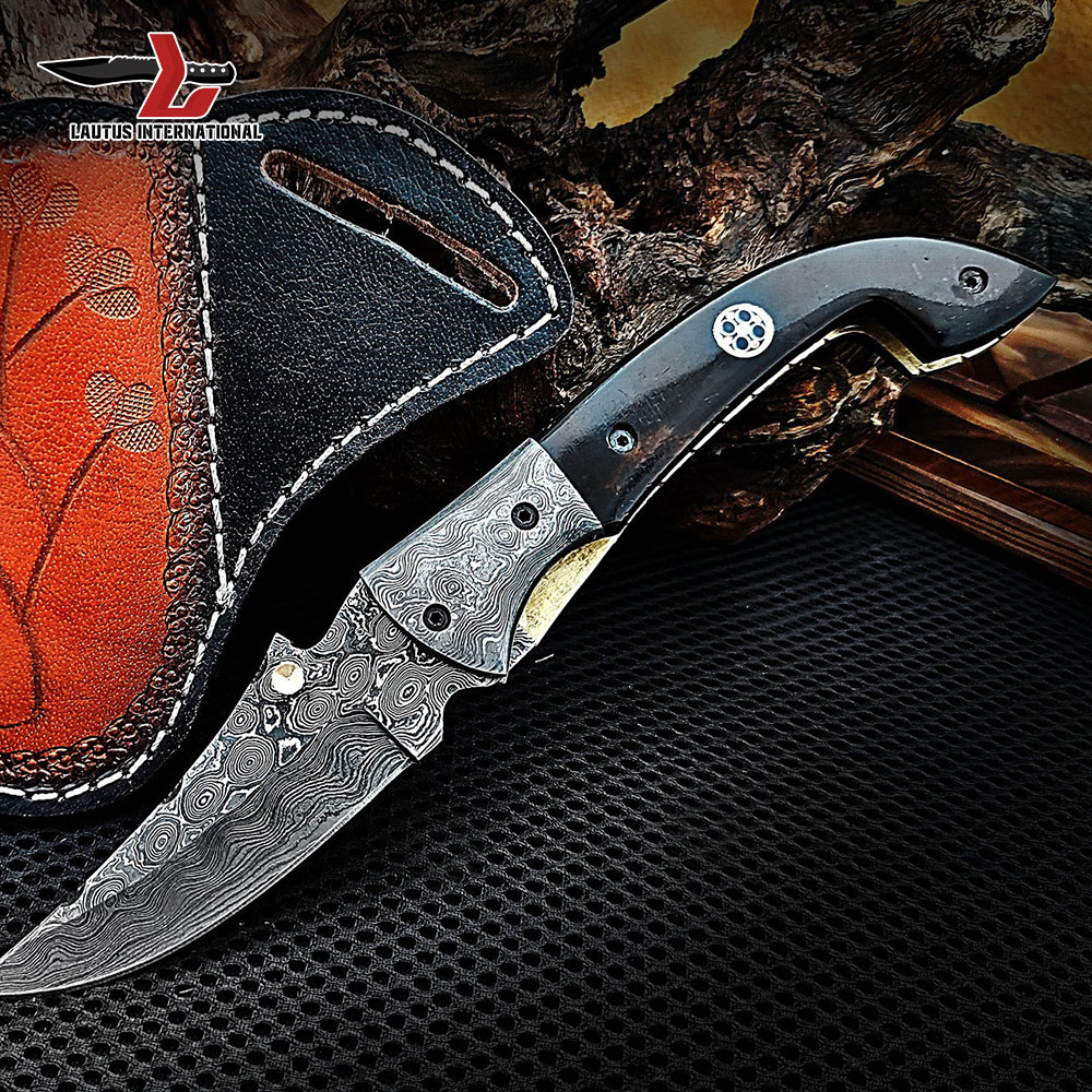 Engraved Mosaic Folding Knives
