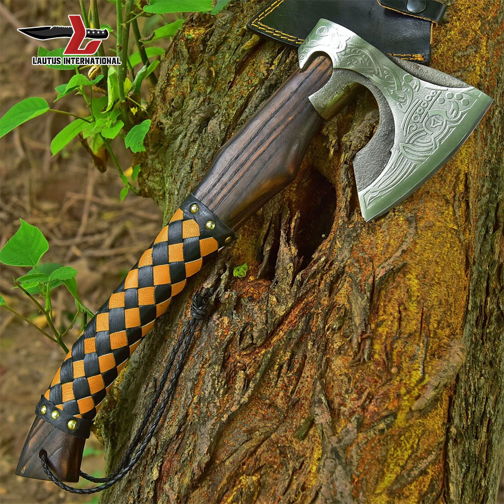 Forged Tomahawk and Axe with Sheath