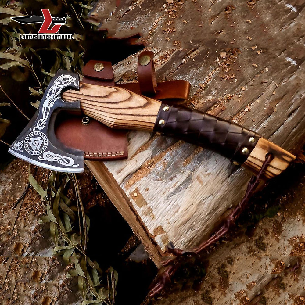 Forged Tomahawk and Axe with Sheath