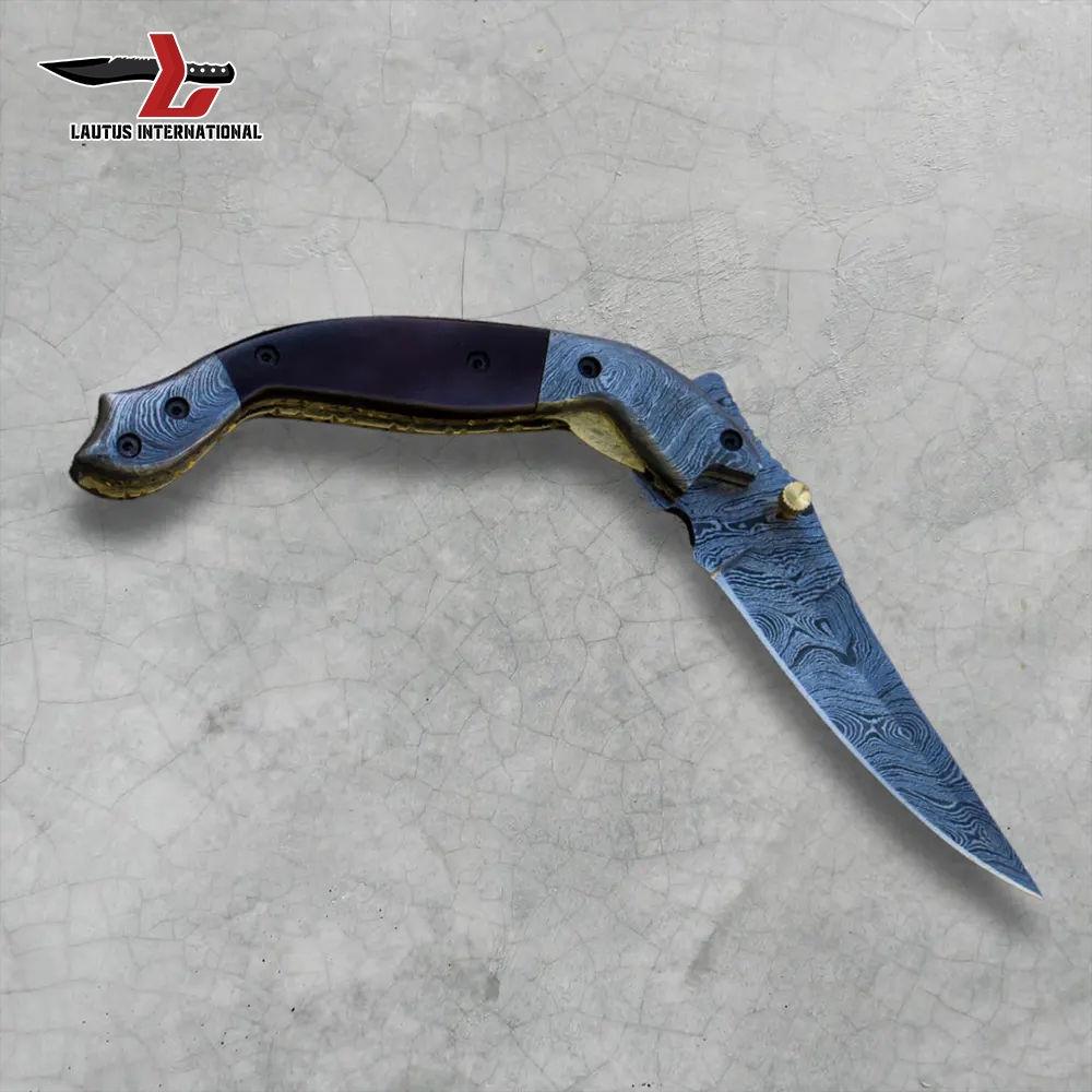 Damascus Steel Folding Knife