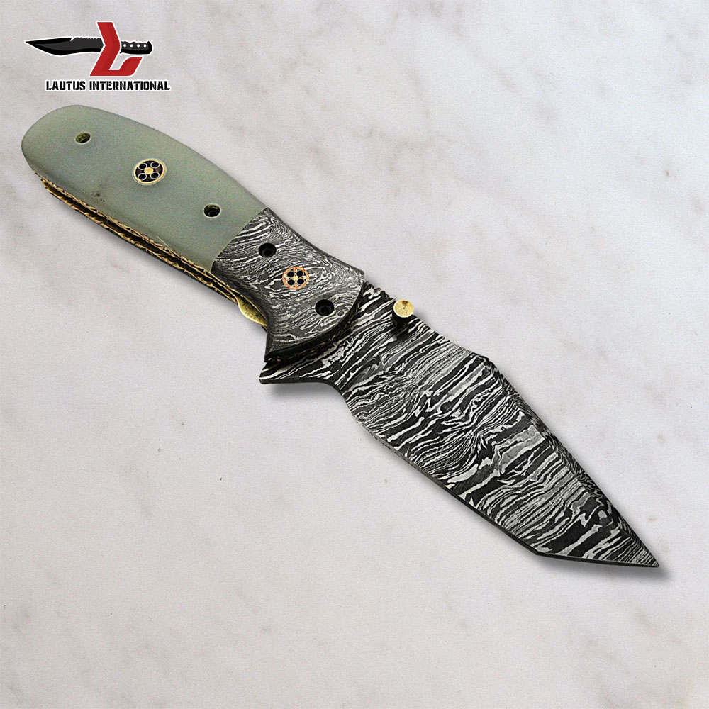 Damascus Steel Folding Knife