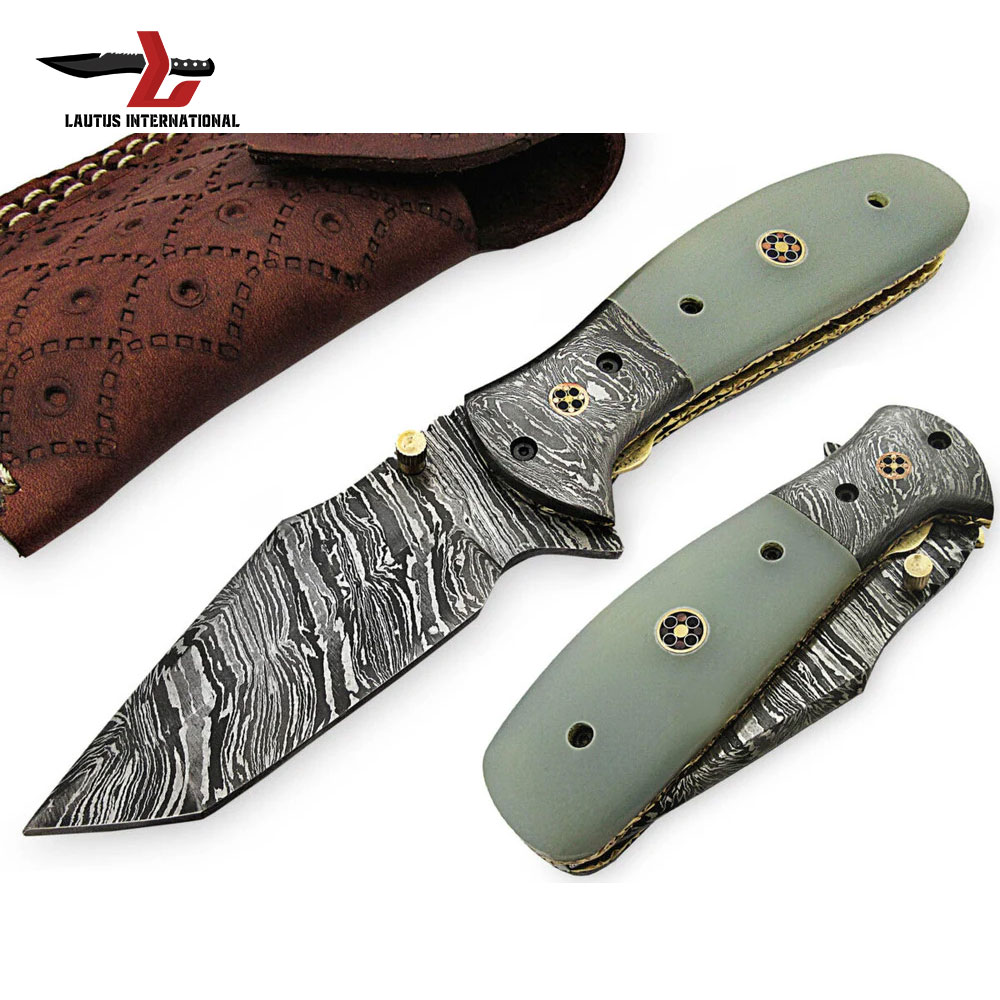 Damascus Steel Folding Knife