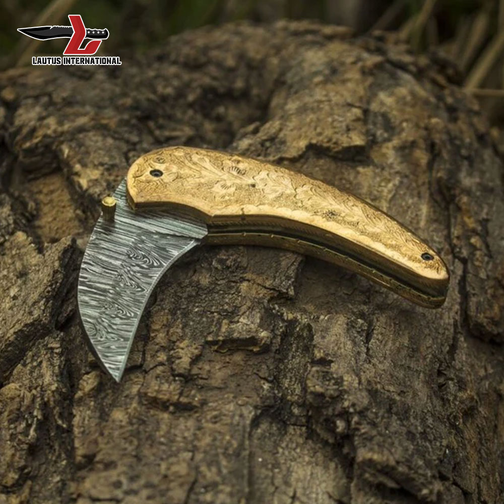 Damascus Steel Folding Knife