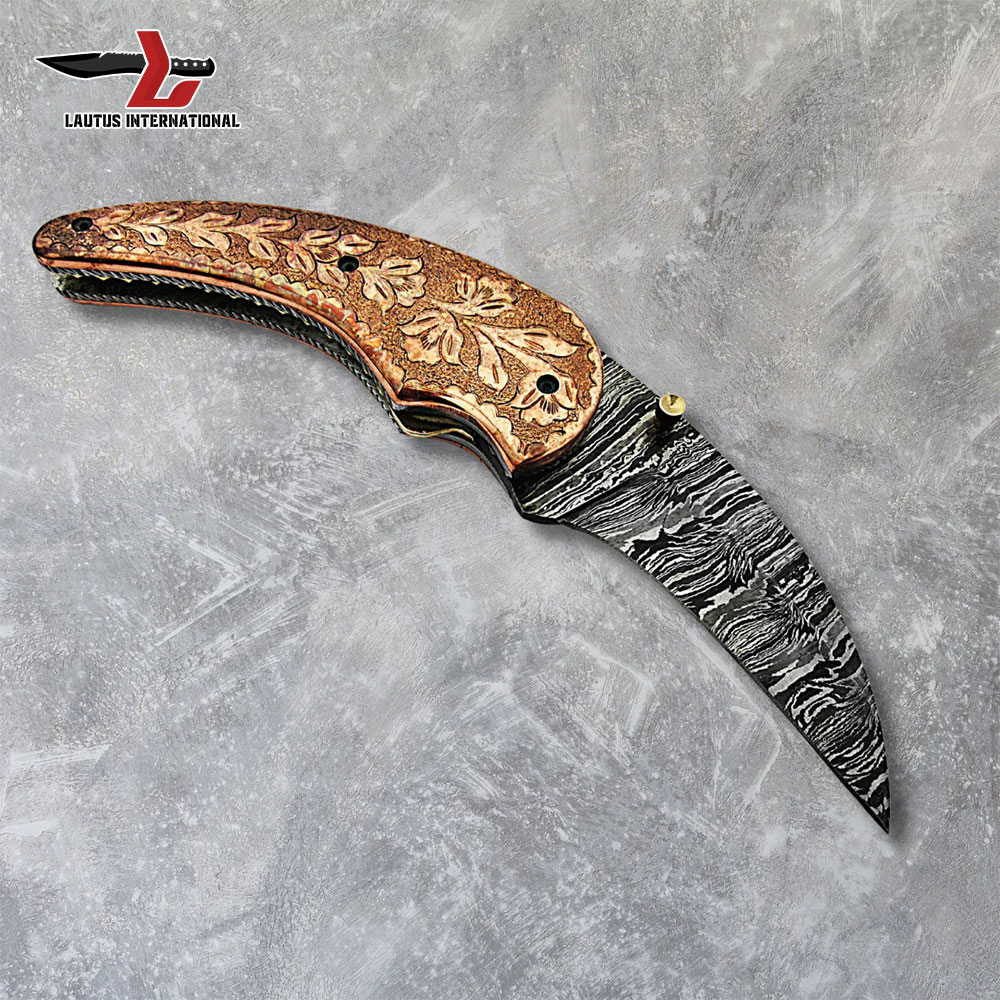 Damascus Steel Folding Knife