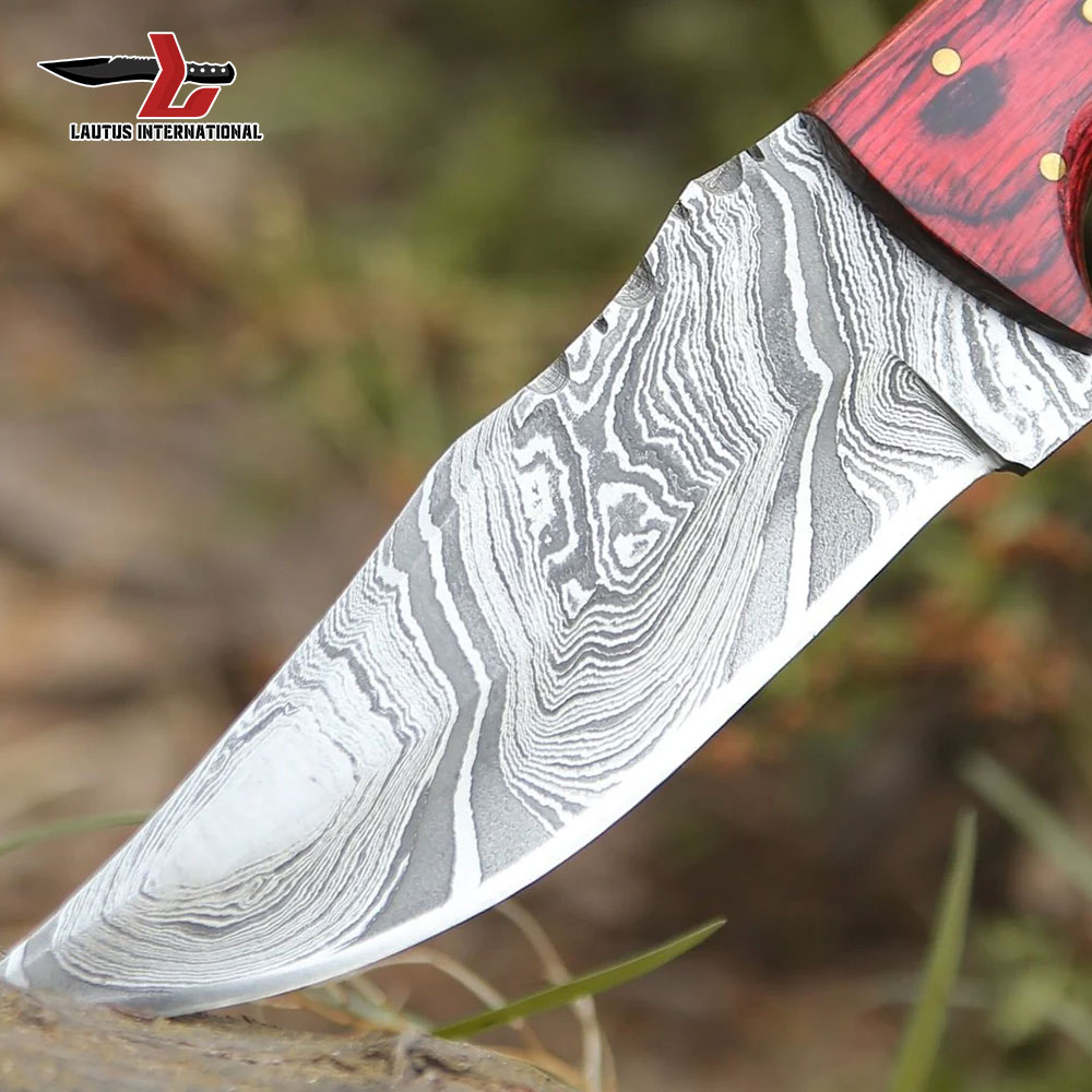 Damascus Steel Fixed Blade Hunting Knife