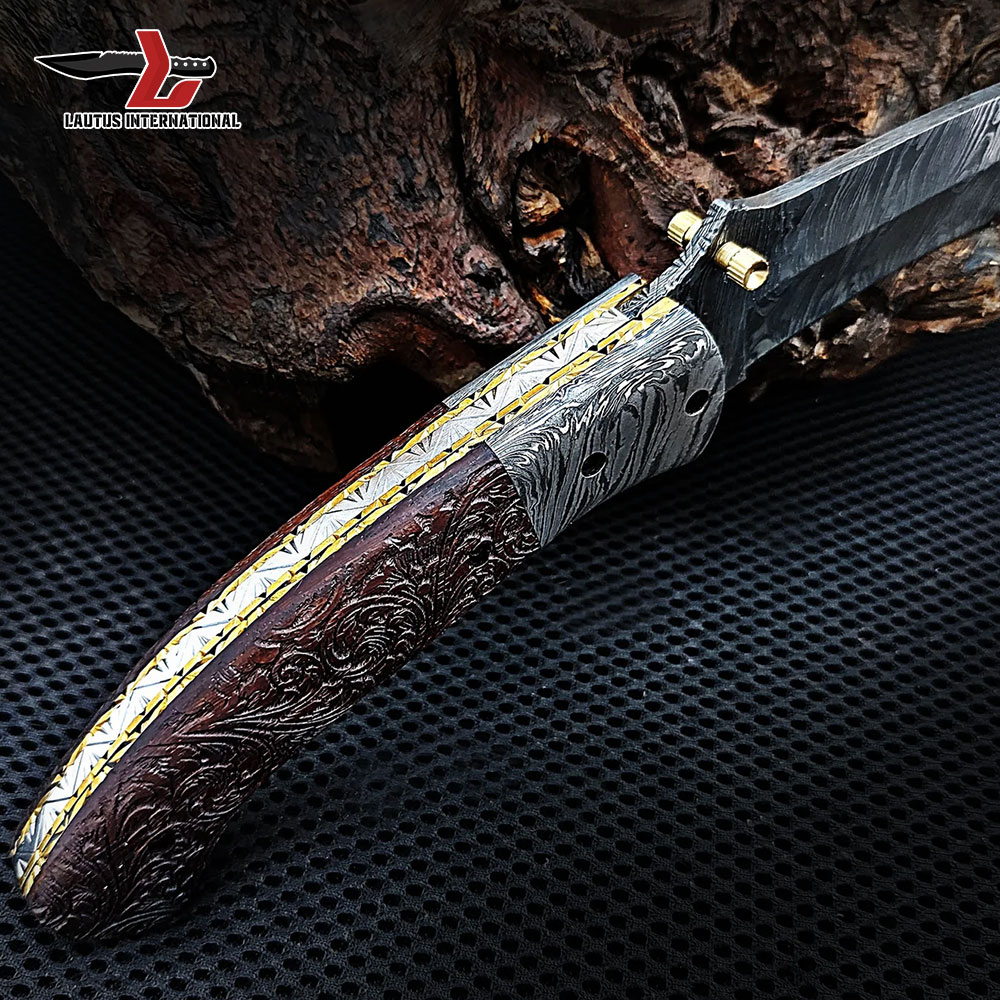 Engraved Mosaic Folding Knives