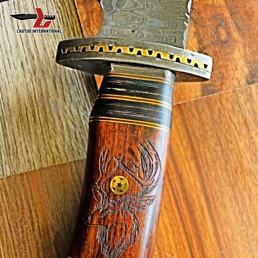 Damascus Steel Bowie Knife