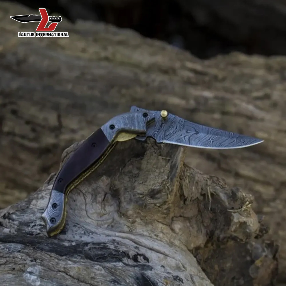 Damascus Steel Folding Knife