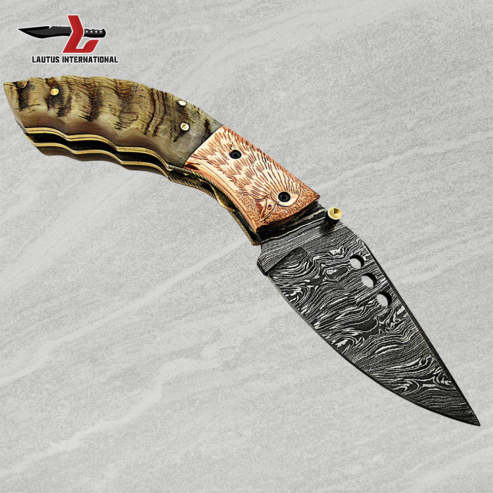 Damascus Steel Folding Knife