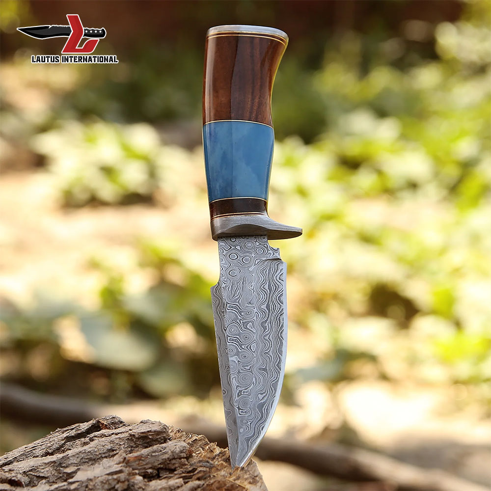 Damascus Steel Fixed Blade Hunting Knife