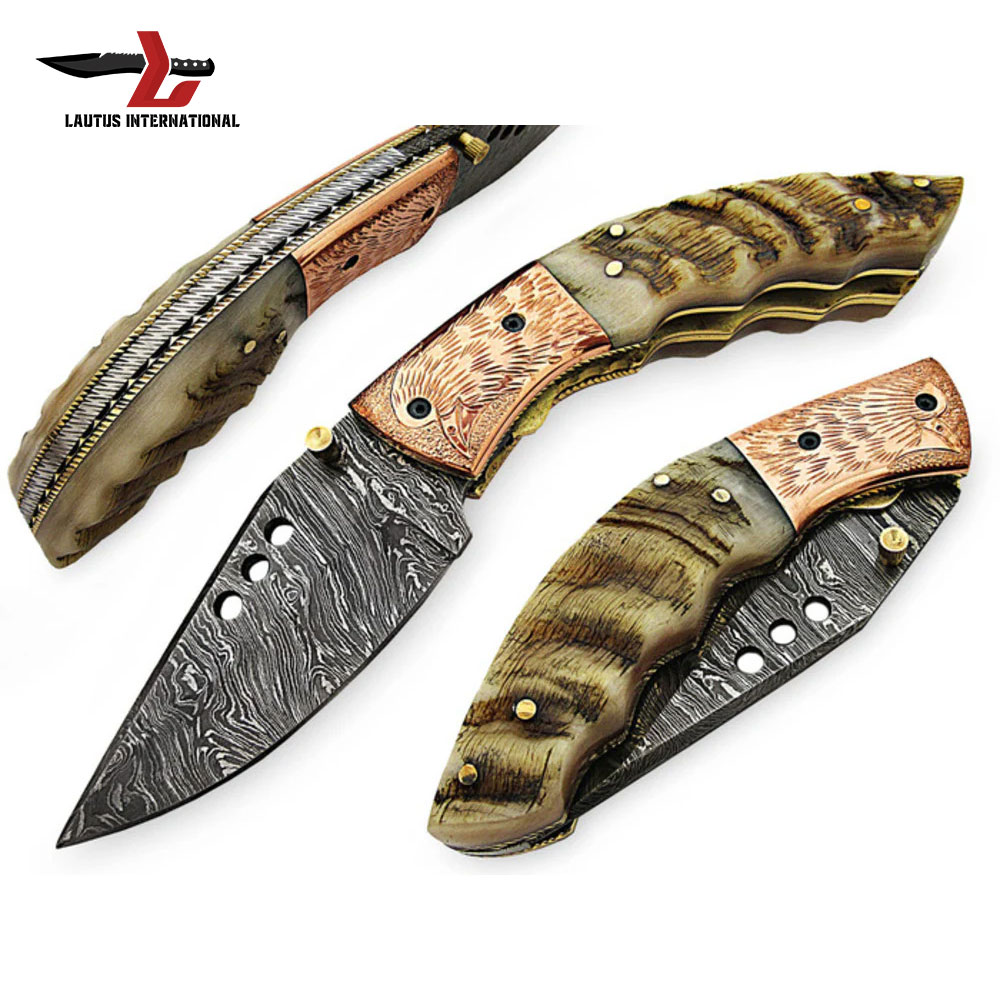 Damascus Steel Folding Knife