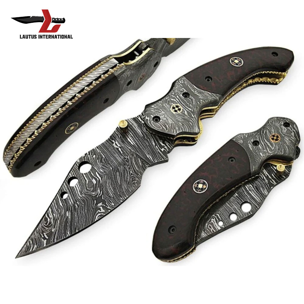 Damascus Steel Folding Knife