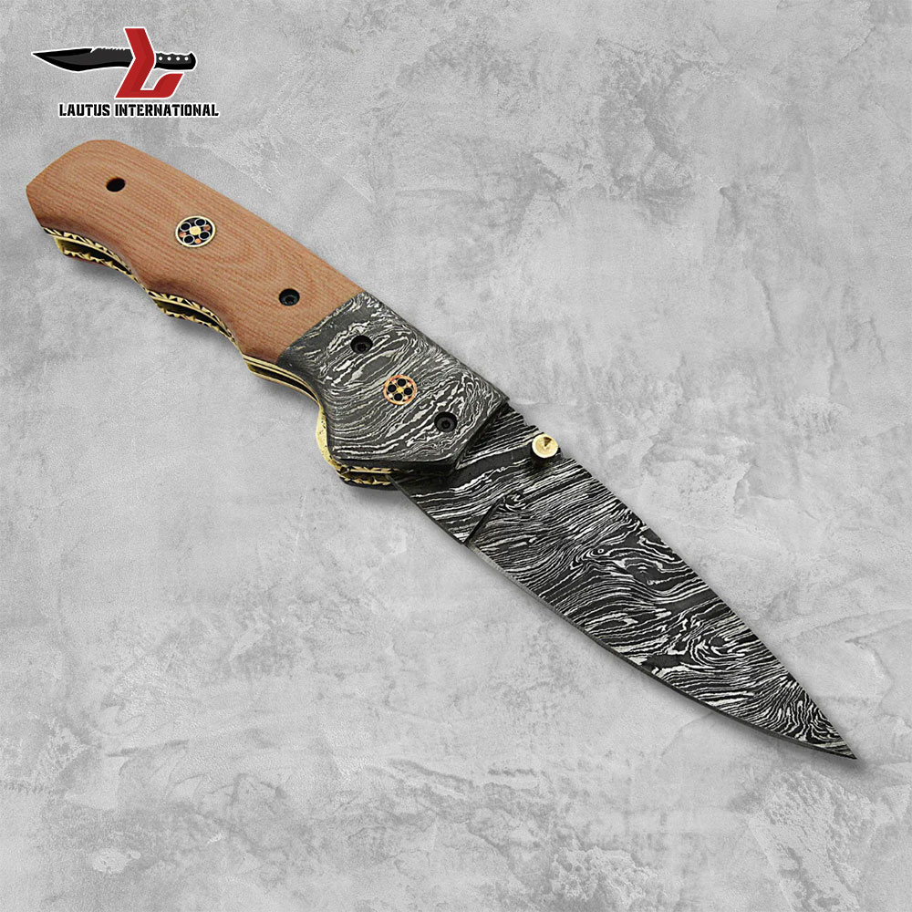 Damascus Steel Folding Knife