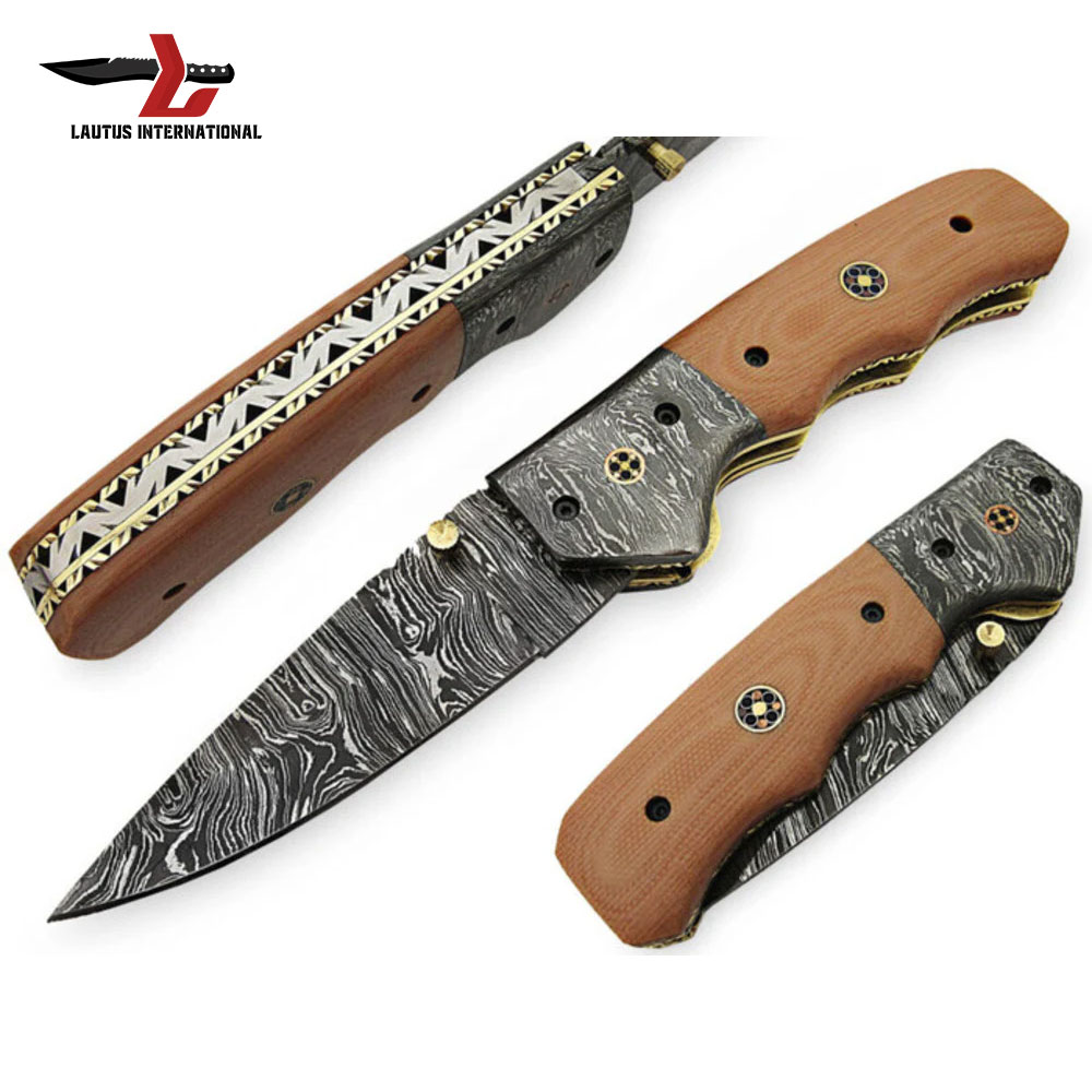 Damascus Steel Folding Knife